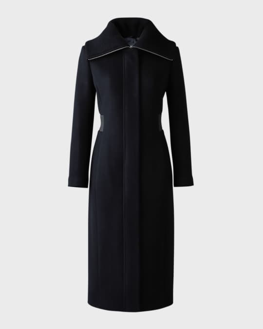 Clarice Long Double-Face Wool Coat 