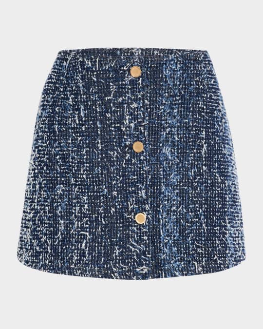 Denim Boucle Mini Skirt