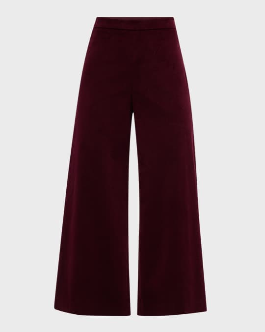 Cropped Velvet Pants