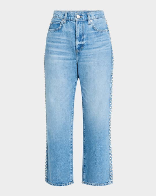 【関税込み】FRAME ブルー Le Jane Crop ジーンズ FRAME Atelier Le Jane Crop Jeans | Neiman Marcus
