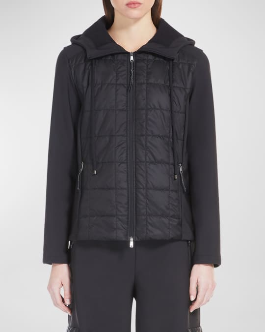 Max Mara Leisure Reed Hooded Zip-Front Quilted Jacket | Neiman Marcus