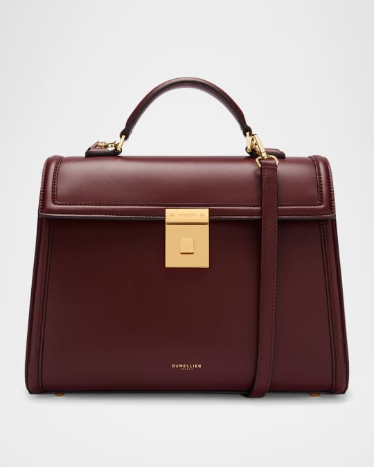 DeMellier The Paris Midi Leather Top-Handle Bag | Neiman Marcus