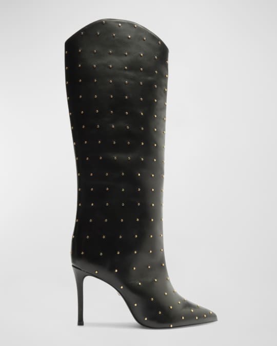 Maryana Studded Leather Tall Boots