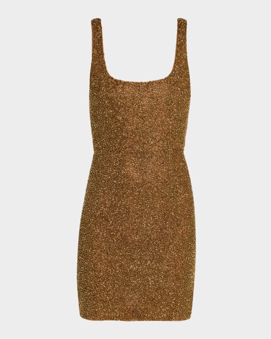 L'Agence Inori Beaded Mini Dress | Neiman Marcus