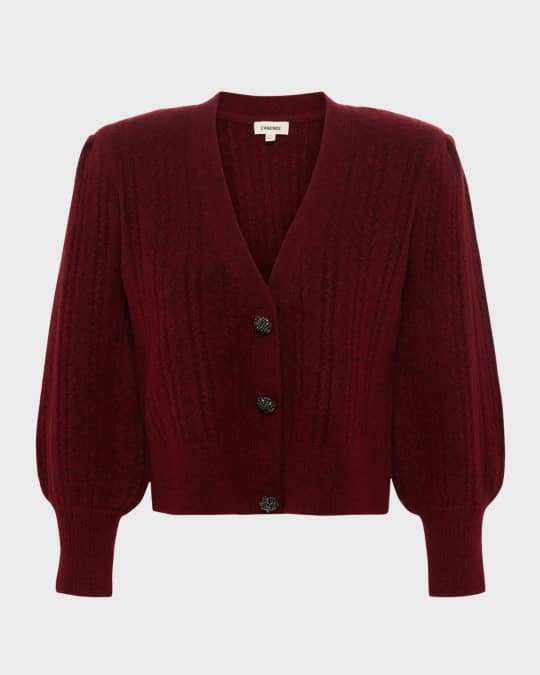 Talulla Cable-Knit Cropped Cardigan