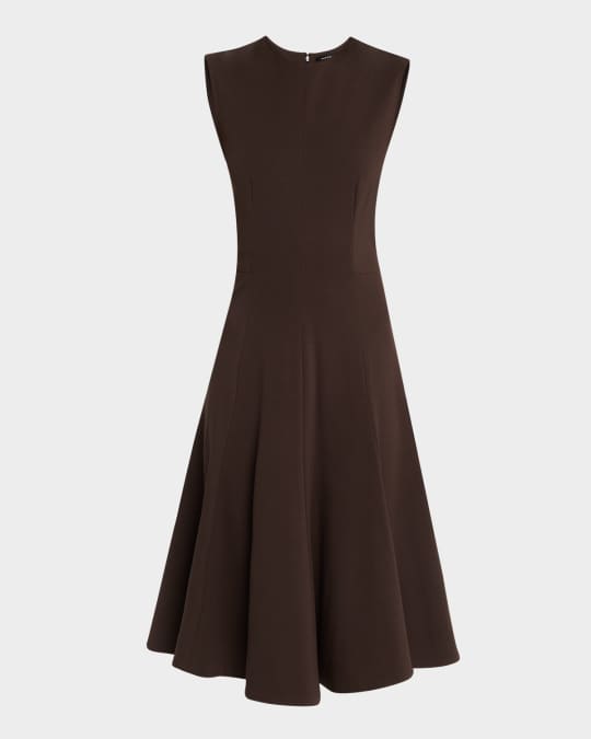 Sleeveless Flare Hem Knit Dress