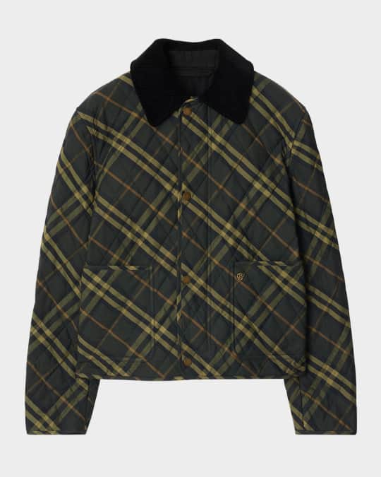 Short Check Quilted Jacket