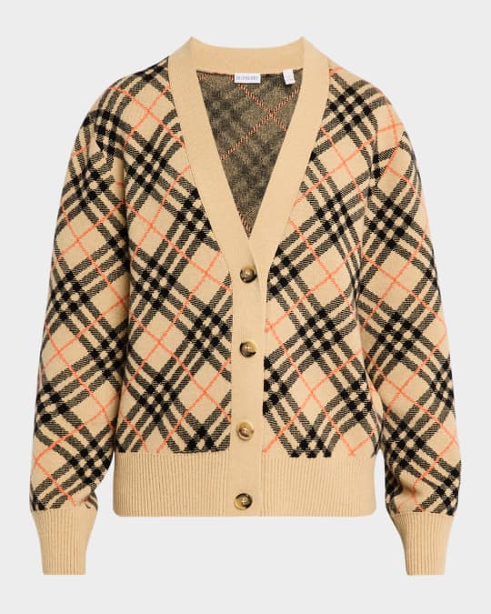 sheller シェリエ　check tweed cardigan candice-checked-wide-sleeve-