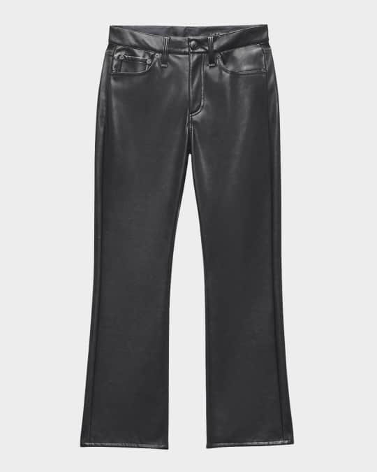 Peyton Faux Leather Ankle Flare Pants