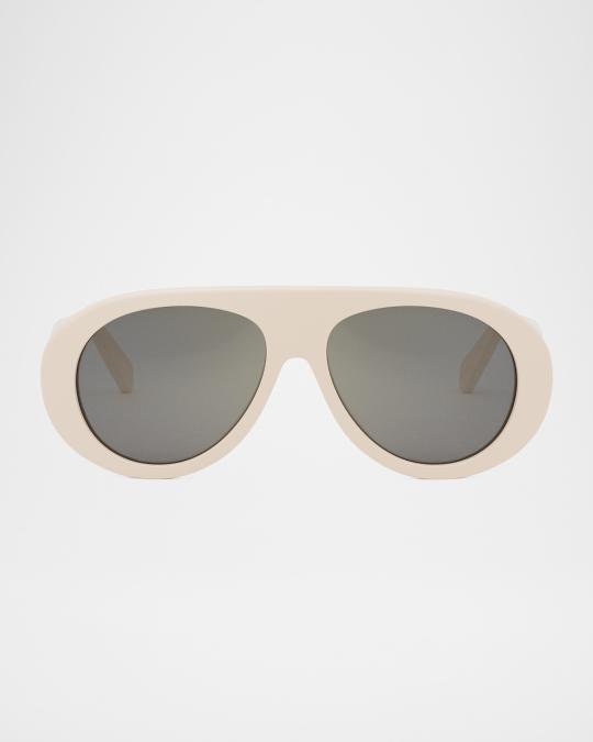 Celine Apres Ski Acetate Aviator Sunglasses | Neiman Marcus display picture 1
