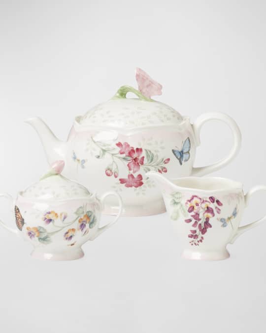 Pink Ombre Butterfly Meadow 3-Piece Tea Set