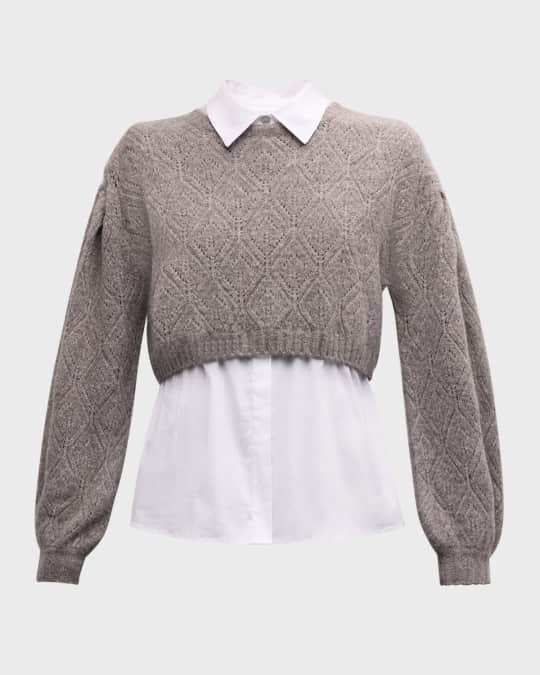 Landry Combo Knit Pullover Top