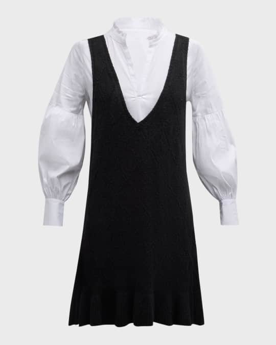 Greysen Pinafore Combo Knee-Length Dress