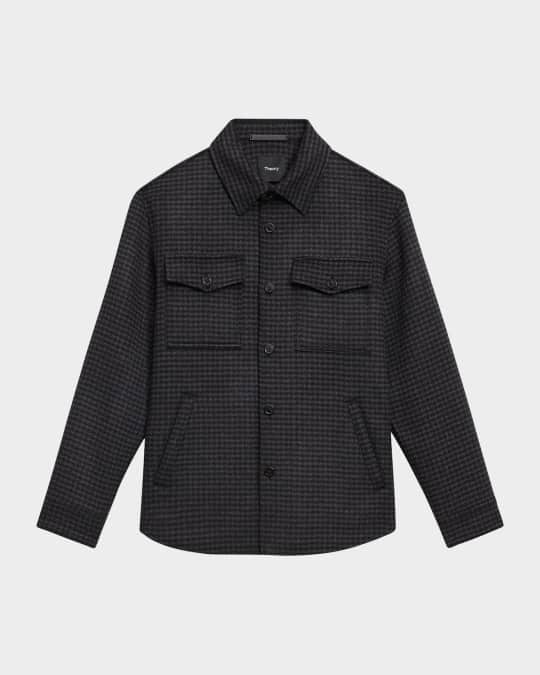Men's Wool-Cashmere Houndstooth Overshirt