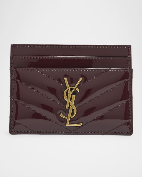 Saint Laurent YSL Card Holder in Quilted Patent Leather Neiman Marcus