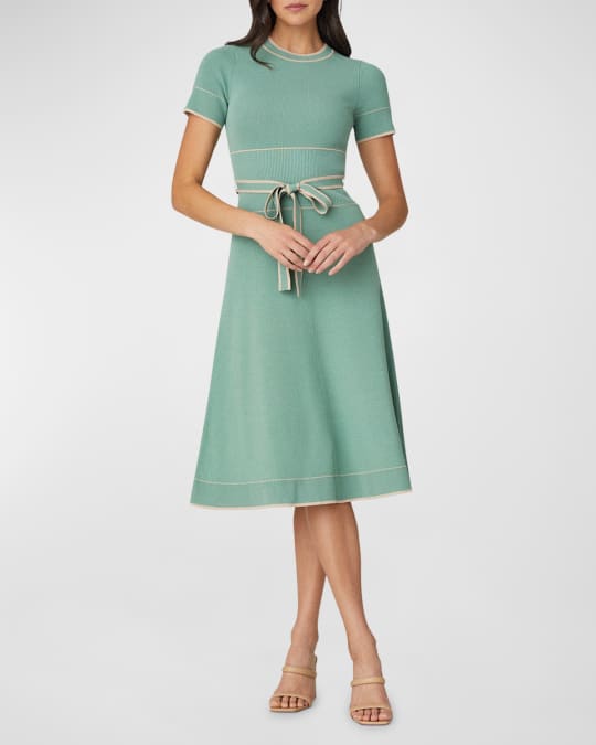 knee length dresses for ladies Ribbed Cotton Bellevue Midi Dress – Addison Bay®