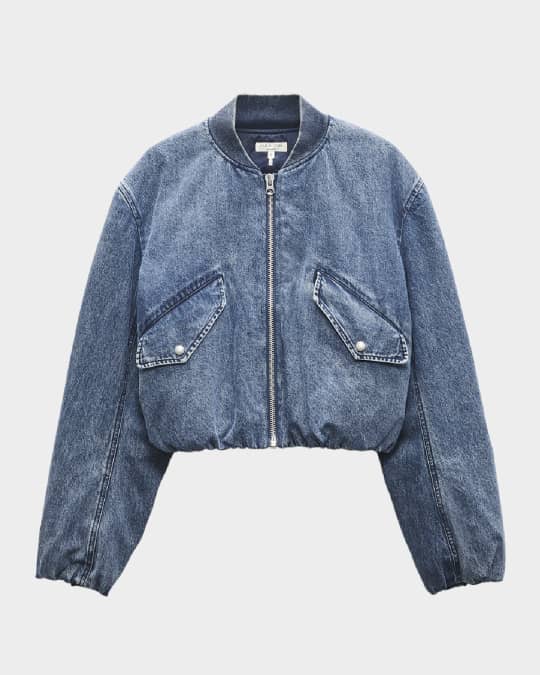 Magnus denim bomber jacket new arrivals
