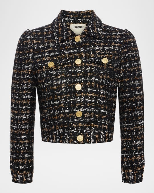 Kasey Tweed Bracelet-Sleeve Jacket