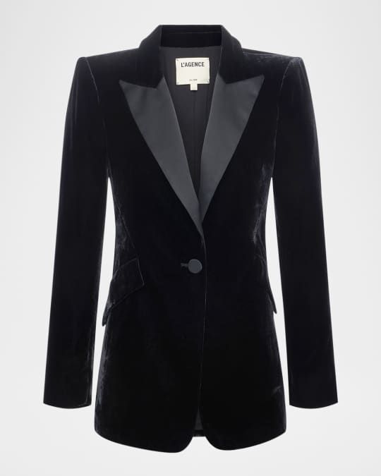 Sheila Structured Velvet Tux Blazer