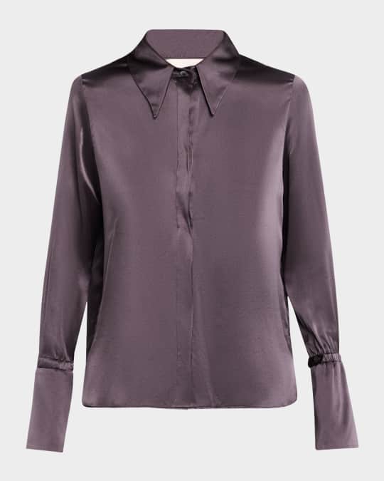 Object Of Affection Silk Top with Sleeve Detail