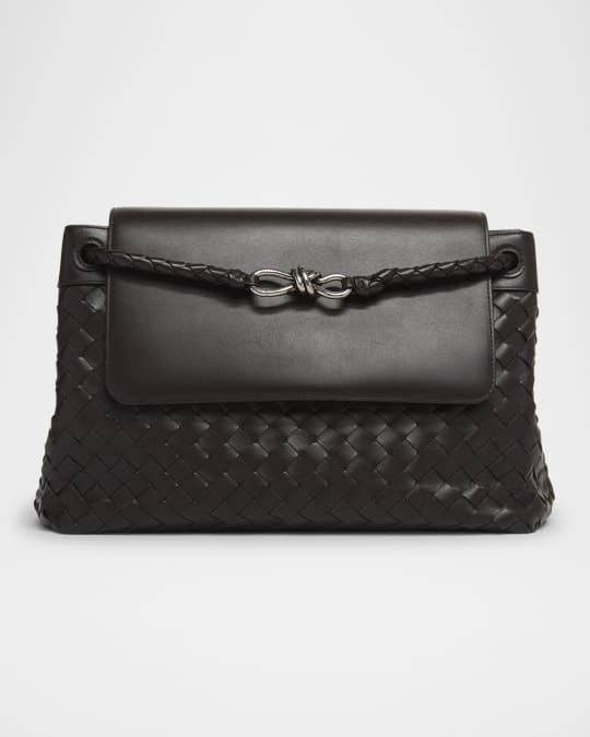 【関税&送料込】Bottega Veneta Andiamo Medium Messenger Bag Bottega Veneta Men's Andiamo Medium Intrecciato Leather