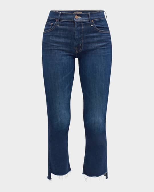 MOTHER Lil' Insider Crop Step Fray Jeans | Neiman Marcus