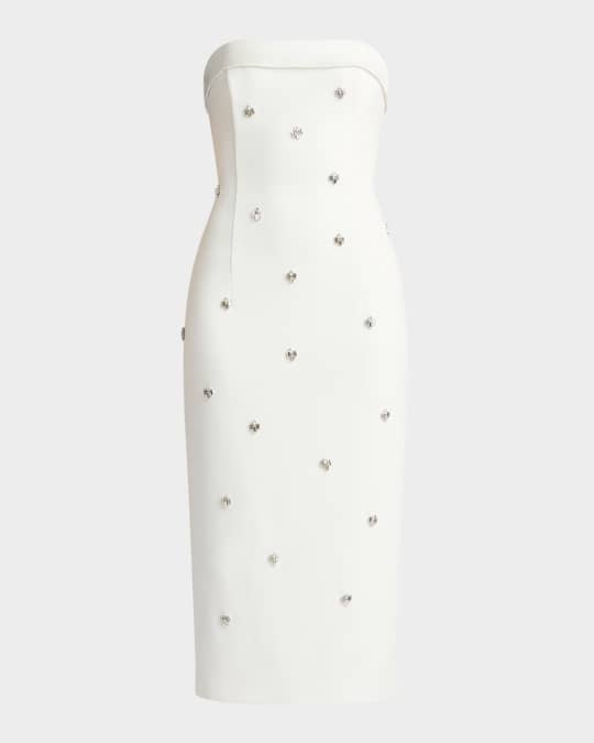 white tuxedo midi dress fleur du mal Tuxedo Dress in Ivory