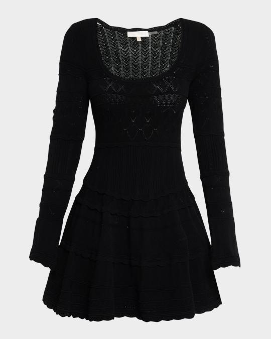 loveshackfancy lavender pointelle knit mini dress Pointelle-Knit ajejulydrop124