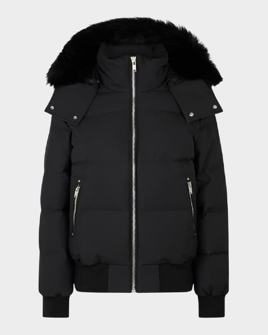 MOOSE KNUCKLES｜JACKETS (CLOUD BOMBER SHEARLING JACKET ( Moose Knuckles Cloud Bomber Jacket with Detachable Hood and