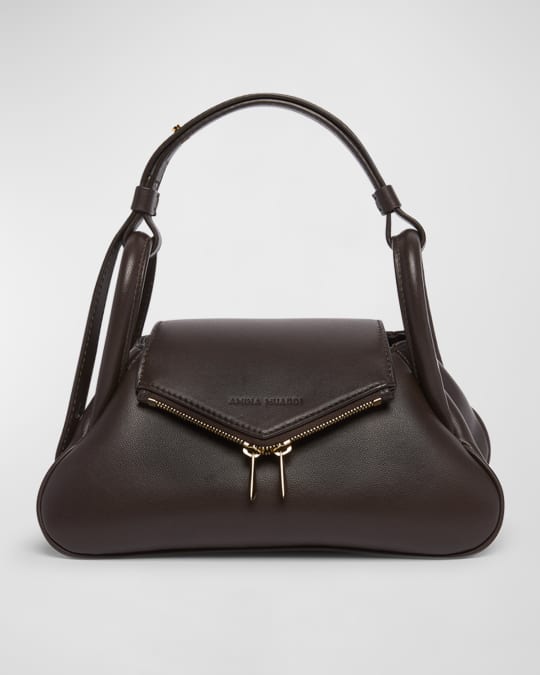 Gemini Small Zip Leather Shoulder Bag