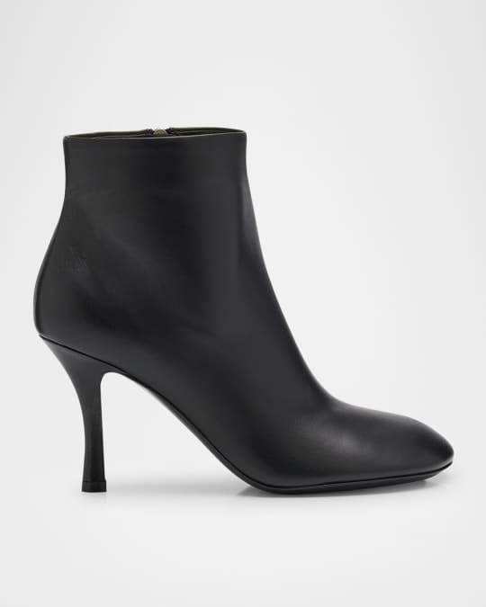 Baby Leather Stiletto Ankle Booties