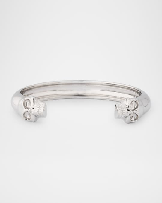 ALEXANDER McQUEENブレスレット THIN TWIN SKULL McQueen Men's Twin Skull Bracelet | Neiman Marcus