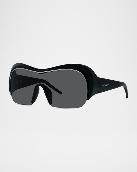 Givenchy Night Bird Plastic & Nylon Shield Sunglasses  display picture 2