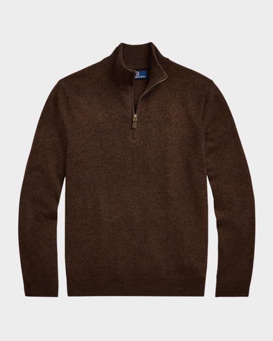 トップス Ralph Lauren 1/4 Zip Wool Knit Sweater Polo Ralph Lauren Men's Washable Wool Quarter-Zip Sweater