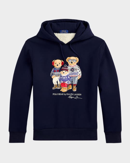 Ralph lauren bear hoodie mens top