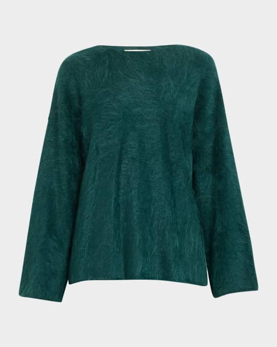 Brushed Cashmere Knit Crewneck Sweater