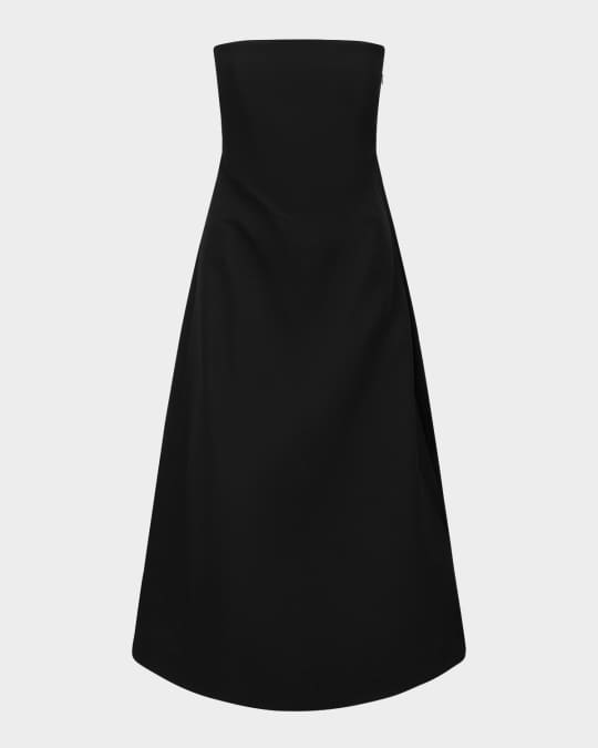 STAUD Kennedy Strapless Midi Dress | Neiman Marcus