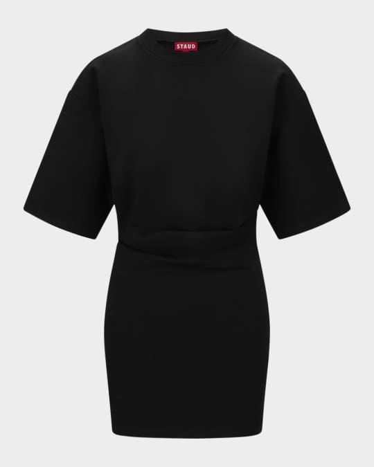 black puff long sleeve mini dress English Factory Black Puff Sleeve Shirt Mini Dress