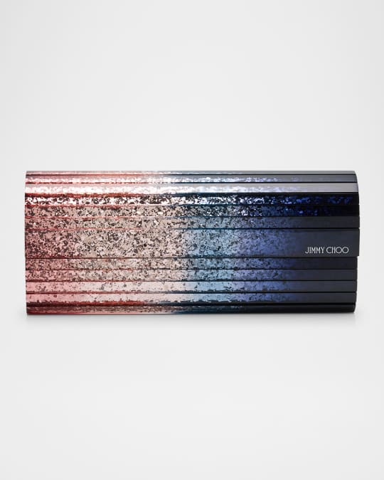 Jimmy Choo Sweetie Triple Degrade Glitter Clutch Bag