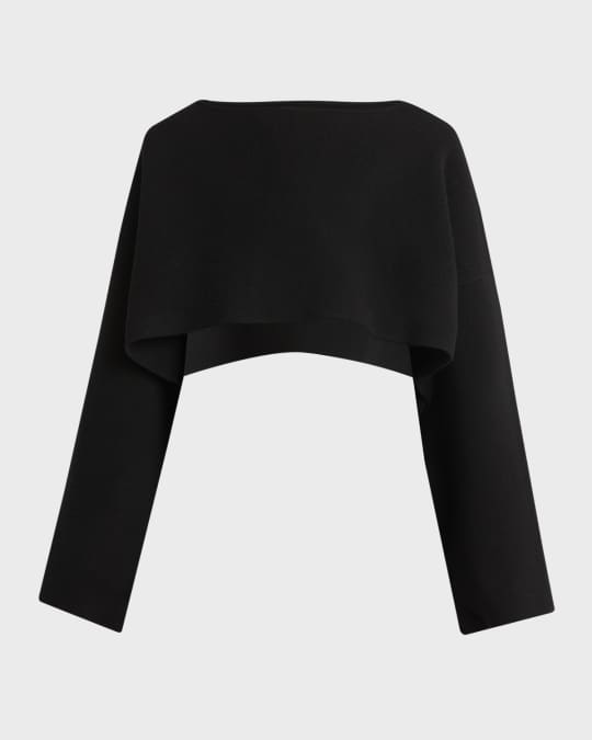 Wool-Cashmere Crop Cape
