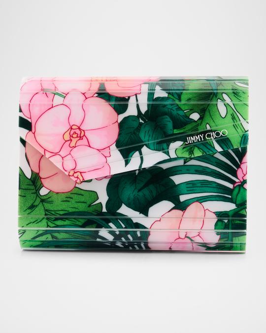 Jimmy Choo Candy Flower Printed Clutch Bag | Neiman Marcus