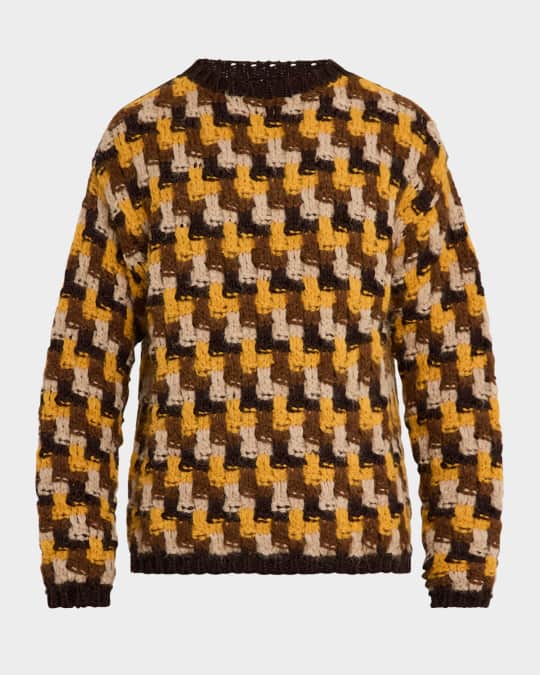 Men's Multi-Check Knit Sweater