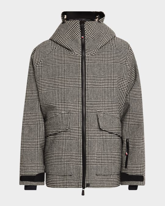 Moncler Grenoble Men s Nauders Hooded Wool Short Down Jacket Neiman Marcus