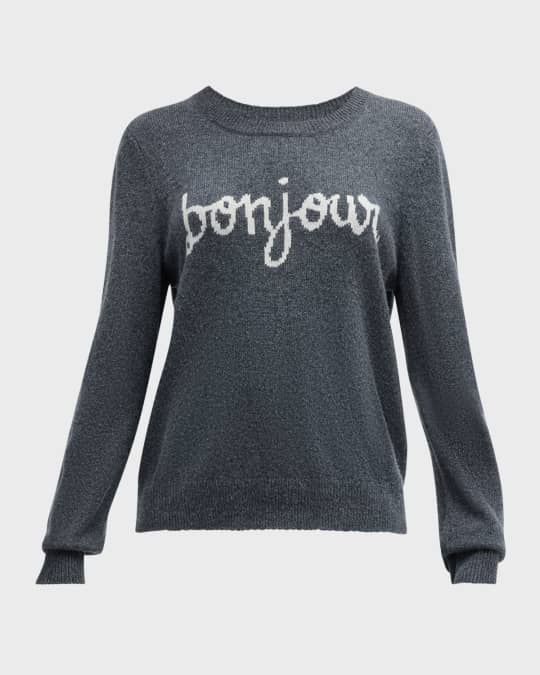 Bonjour Graphic Crewneck Sweater