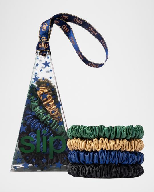 Slip Scrunchies In Seta Large - Confezione Da 3, Midnight