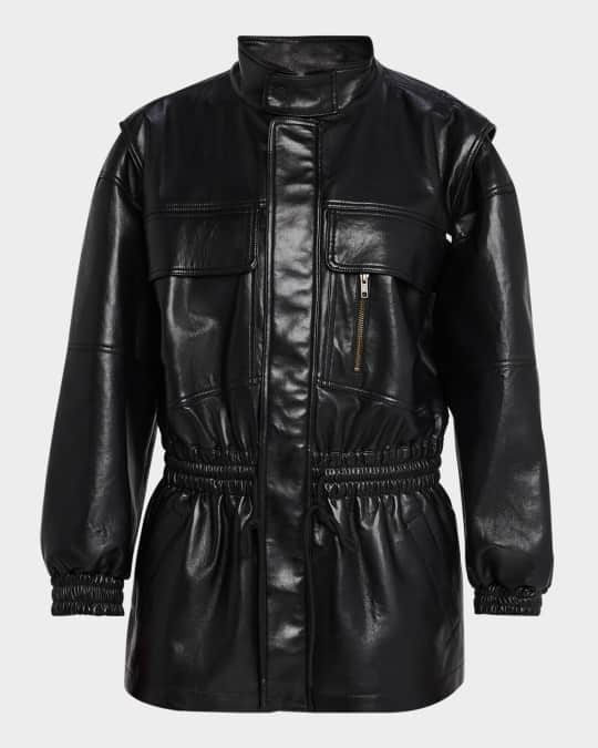 The Carry All Faux Leather Parka