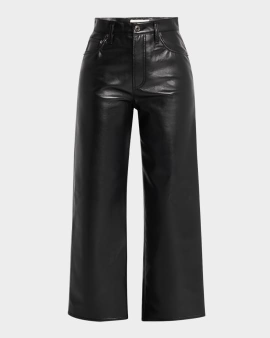 Ren Wide-Leg Recycled Leather Jeans