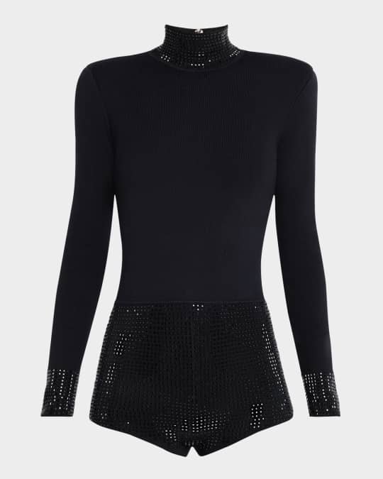 Bethanie Rhinestone Turtleneck Romper