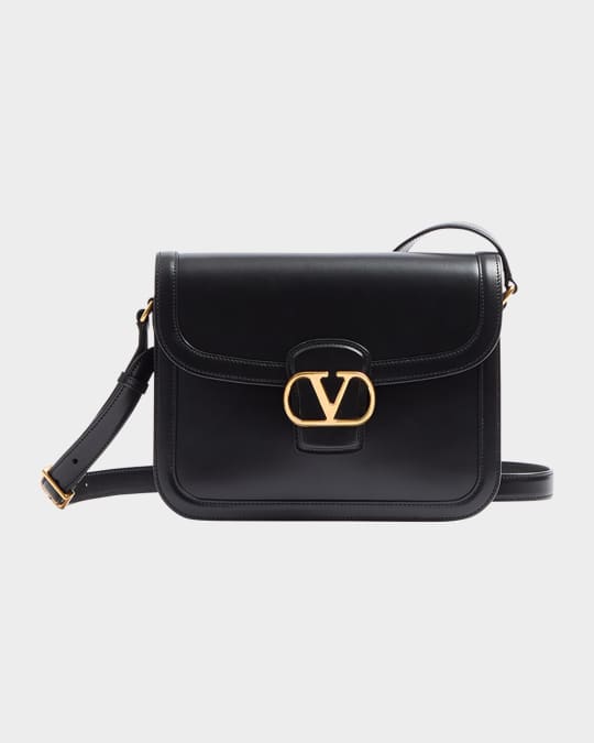 Valentino Garavani Men's Brass VLogo Leather Shoulder Bag | Neiman