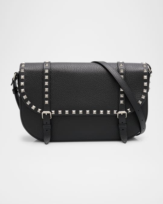 Valentino Garavani Men's Large Leather Rockstud Messenger